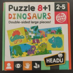 Puzzle 8 + 1 Dinosaurs Headu